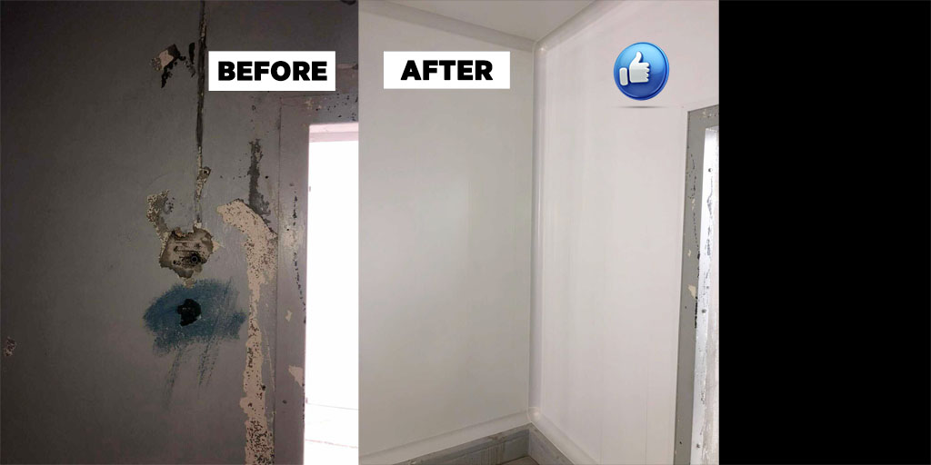 Renovation Cold Room Before & After, Renouvellement d'une Chambre Froide